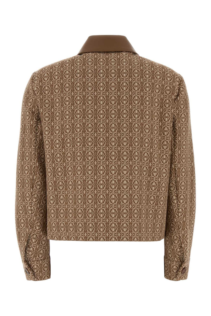 Embroidered Cotton Viborg Jacket Cammello Exterior: Giubbini