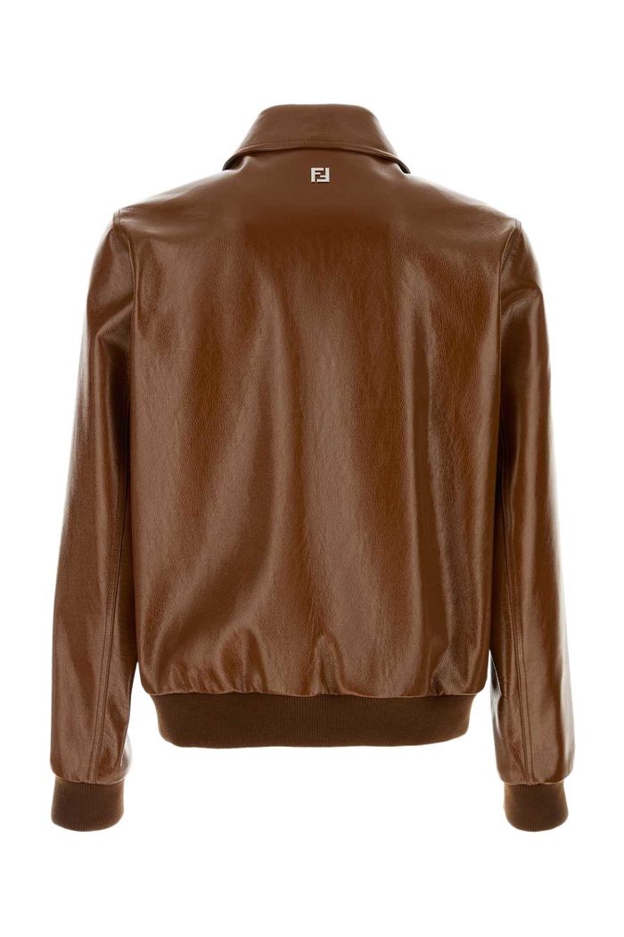Brown Leather Jacket Toffee Exterior: Calf Lining: Cupro Giacche In Pelle