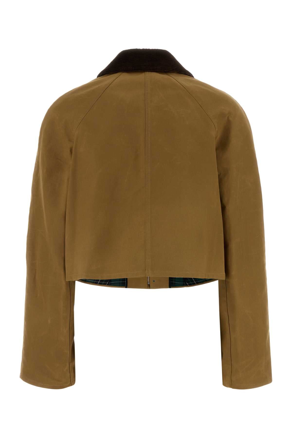 Camel Cotton Jacket Biscuit Giubbini