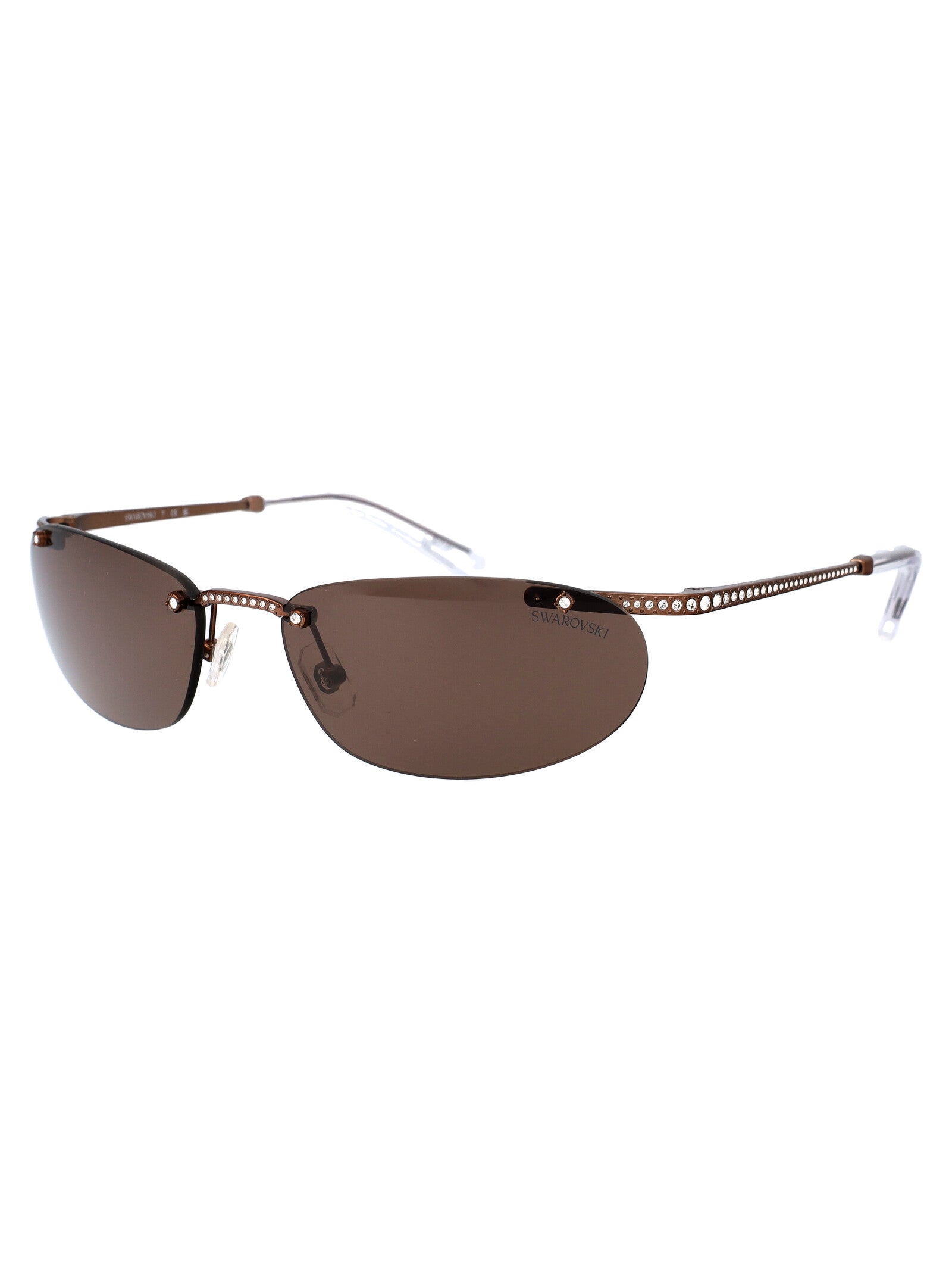 0sk7019 400273 Matte Brown Metal Sunglasses