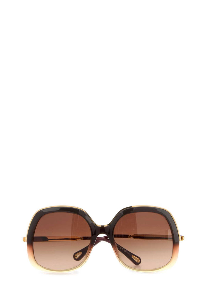Browngoldbrown Exterior: Acetate Occhiali Da Sole