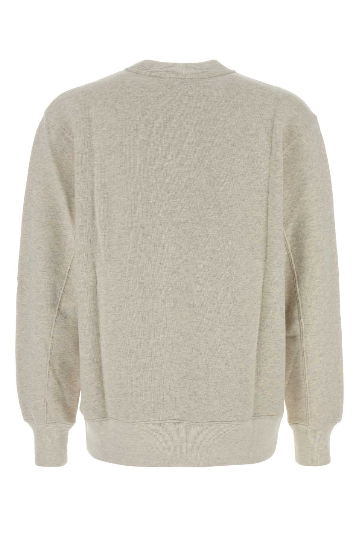 Melange Grey Cotton Autry X Maison Kitsunã© Sweatshirt Mk1m Felpe