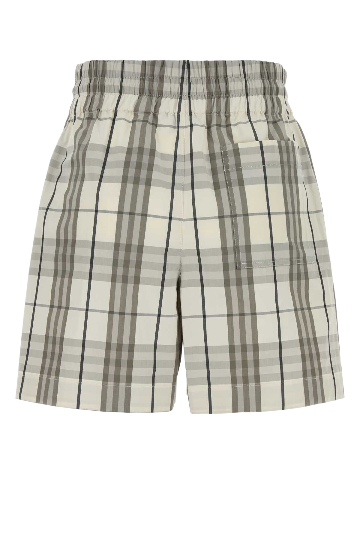 Embroidered Poplin Shorts Cottonipcheck Exterior: Cotton