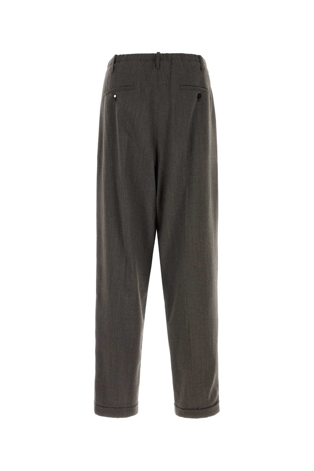 Mud Wool Blend Pant Md05_54 Brown Pantaloni