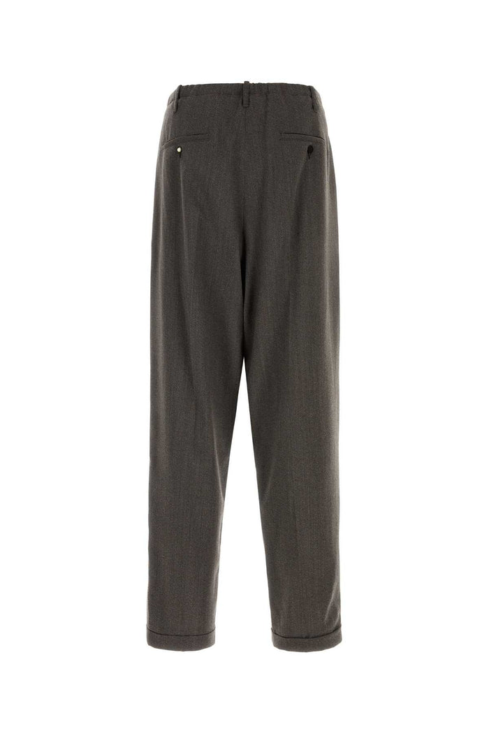 Mud Wool Blend Pant Md05_54 Brown Pantaloni
