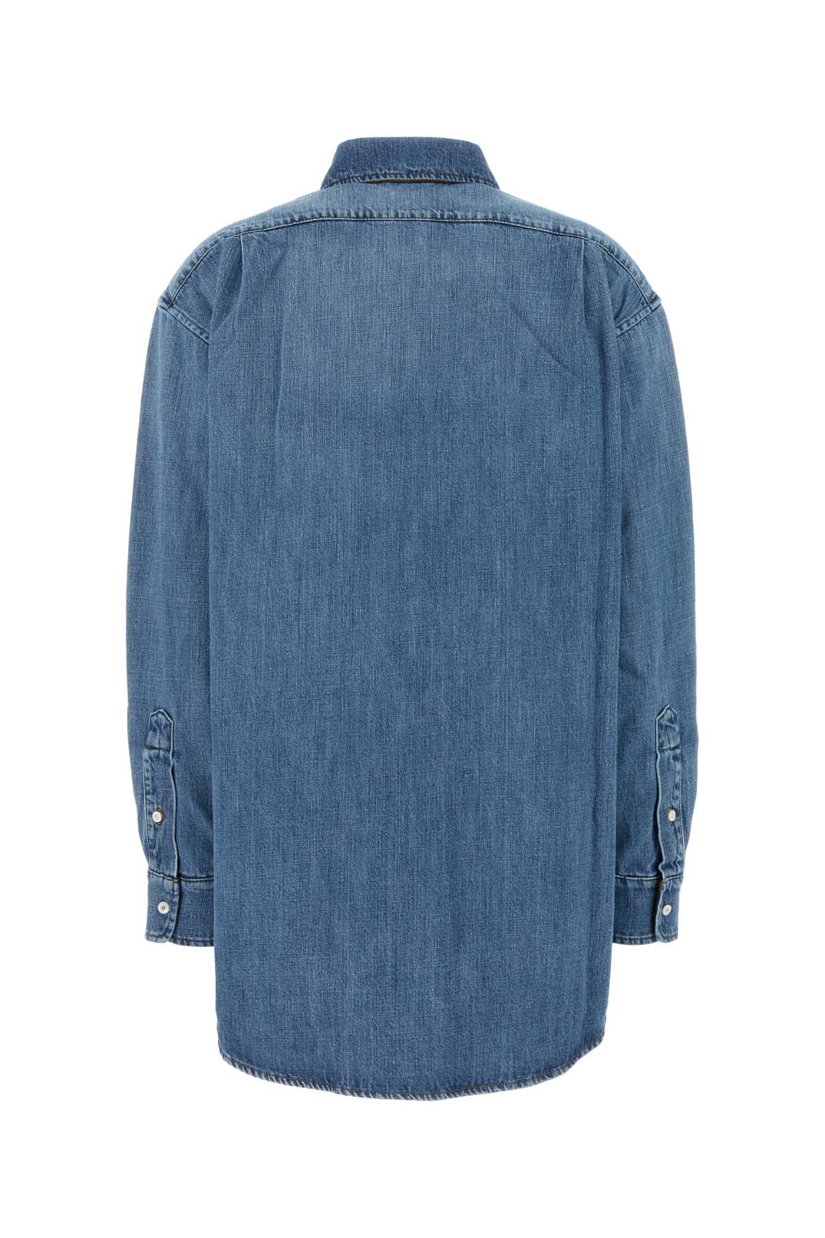 Denim Oversize Shirt Celeste Co-trochusniloticus Camicie