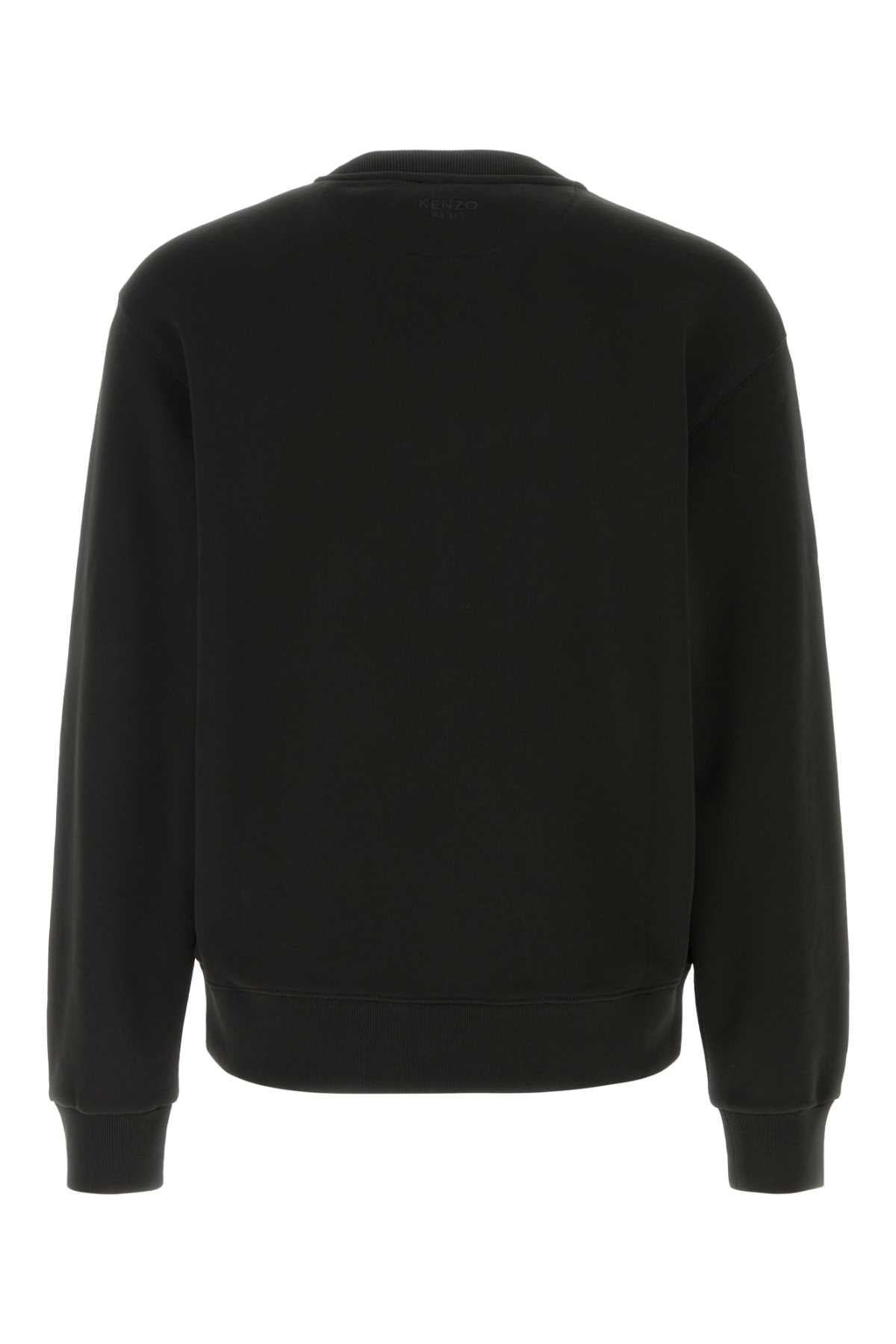 Black Cotton Sweatshirt Exterior: Felpe
