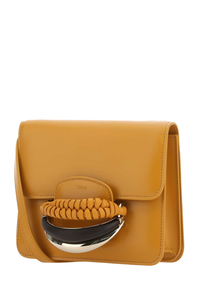 Mustard Leather Kattie Clutch 216