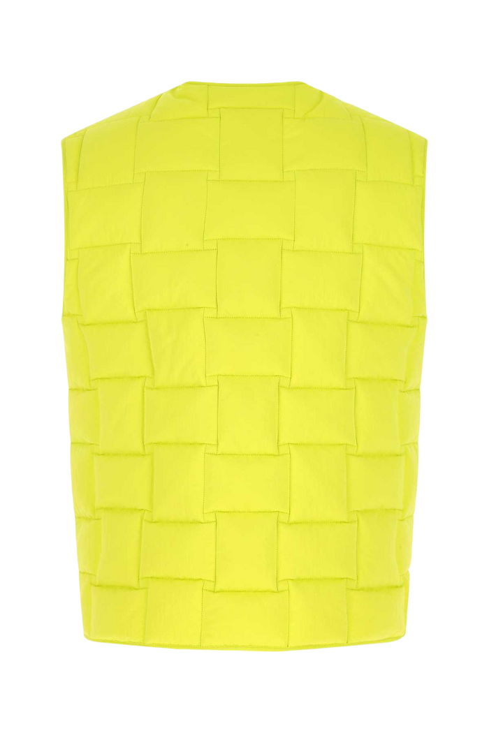 Fluo Yellow Nylon Padded Vest 7214 Giacche E Gilet
