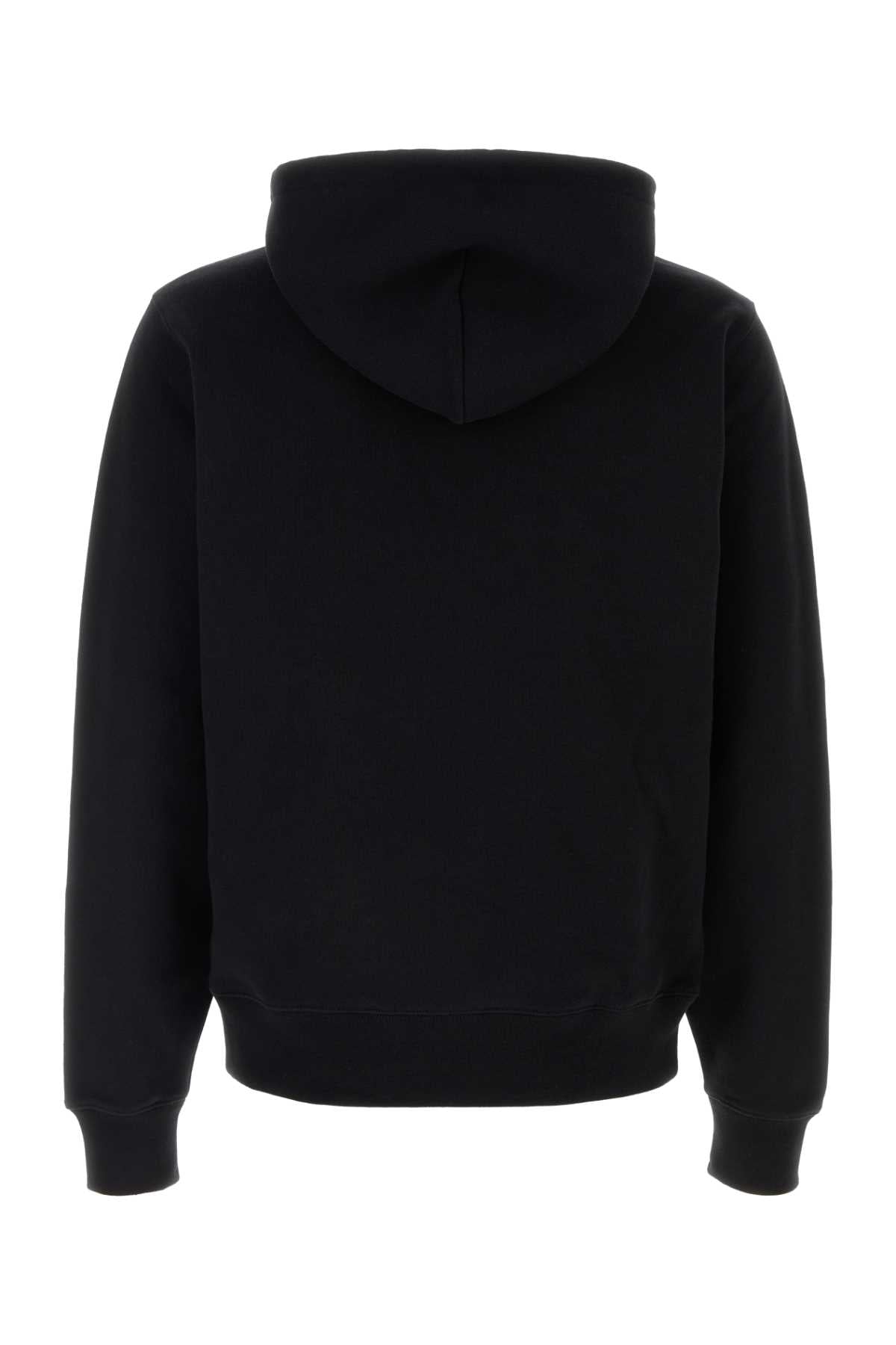 Black Cotton Sweatshirt Exterior: Felpe