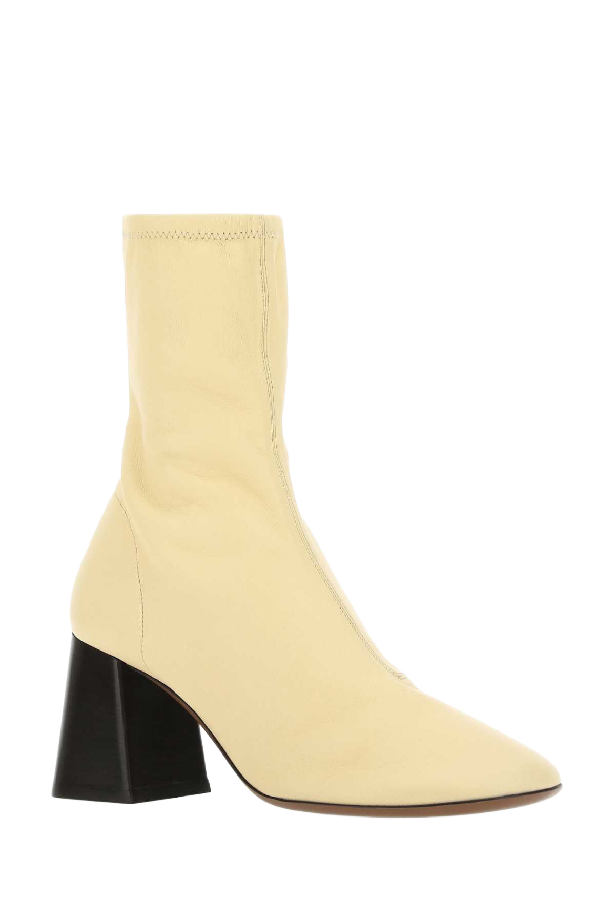 Cream Leather Lepus Ankle Boots Alabaster Stivali