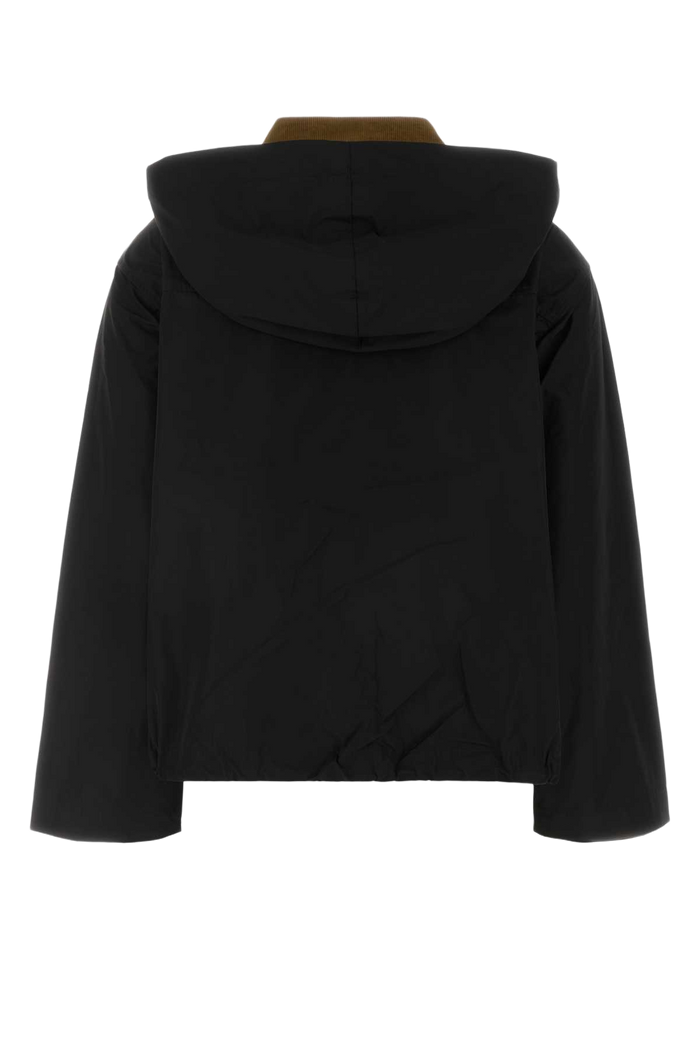 Black Polyester Weaver Jacket Blackdress Exterior: Giacche E Gilet
