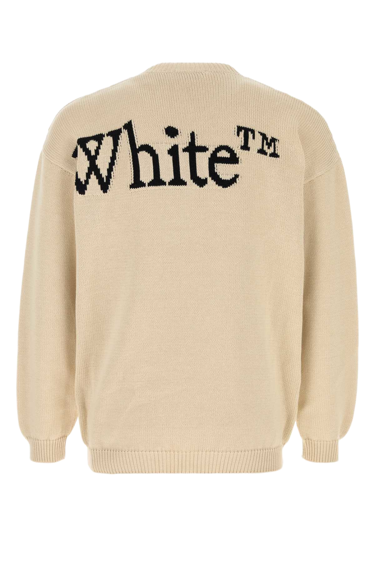 Sand Cotton Sweater Cream Exterior: Maglieria