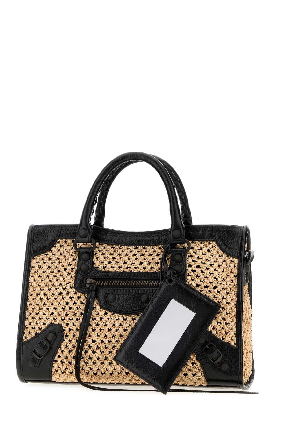 Naturalblack Exterior: Raffia Leather Borse A Mano