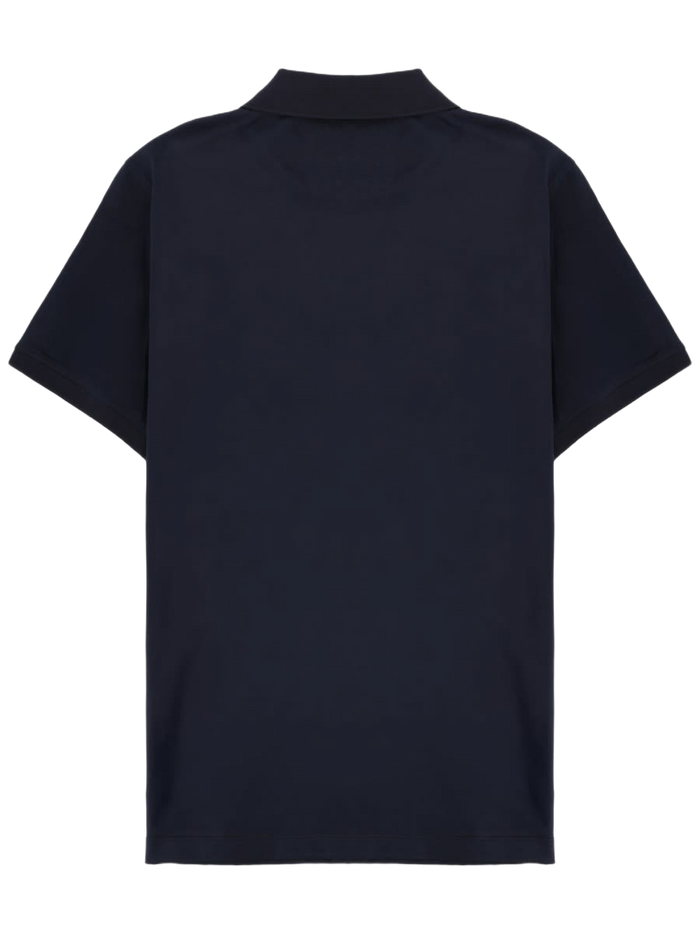 Polo Steel Con Patch Logo Blue Mercerised Cotton Shirts