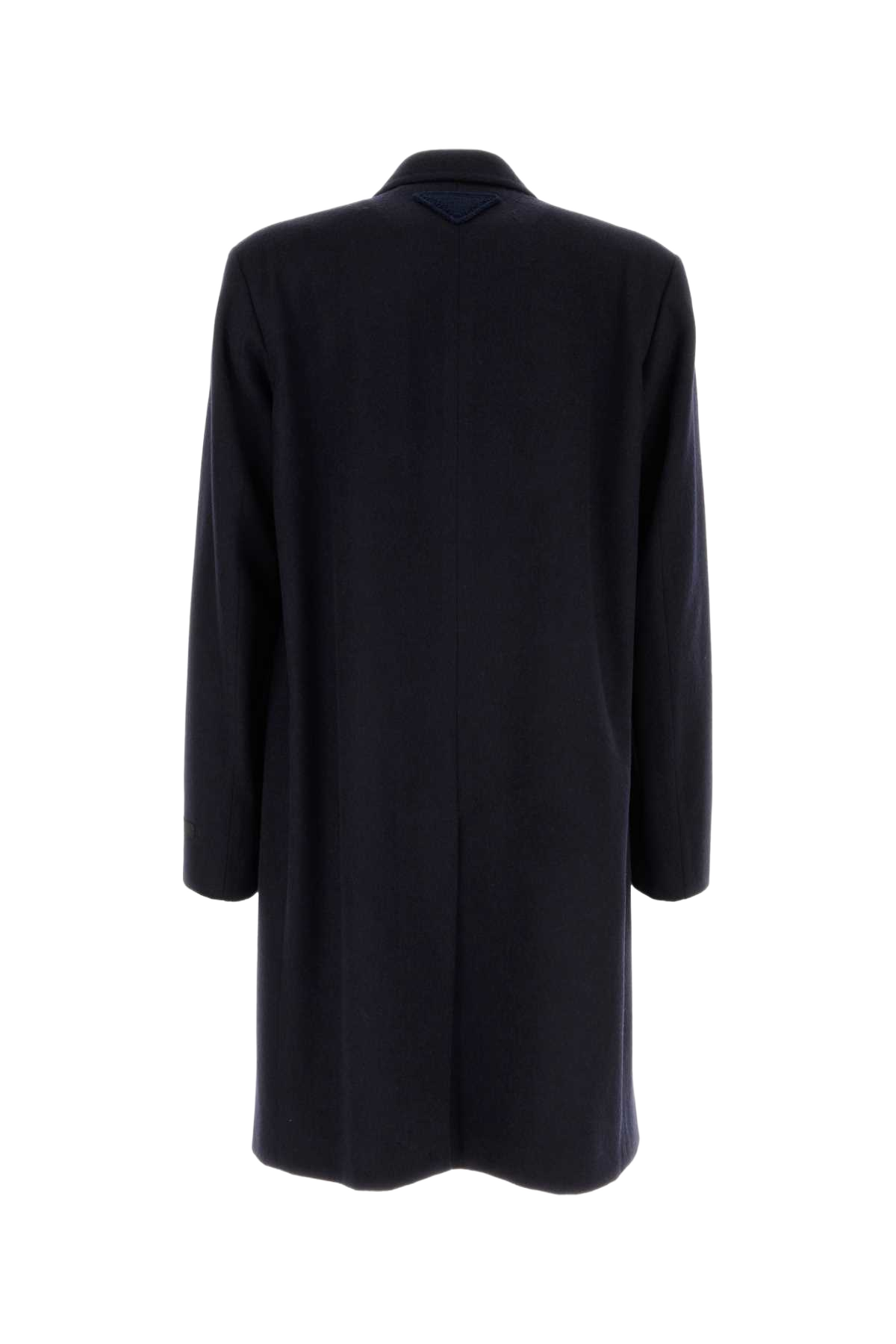 Midnight Blue Wool Coat Bleu Cappotti