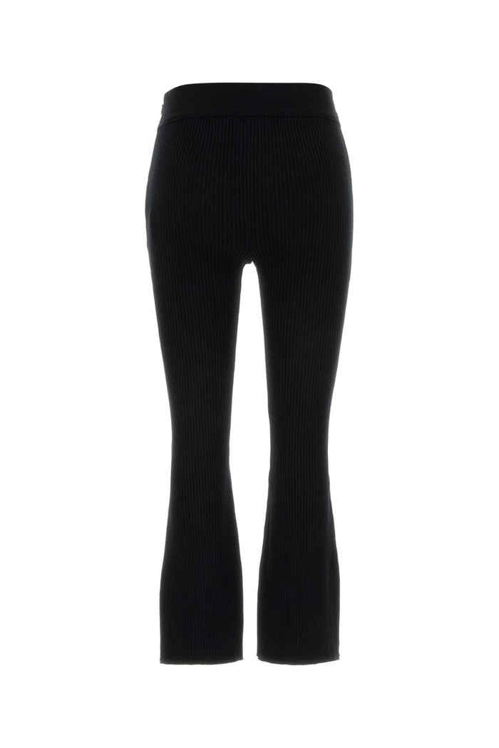 Black Knit Capri Pant Exterior: Viscose Polyester Pantaloni