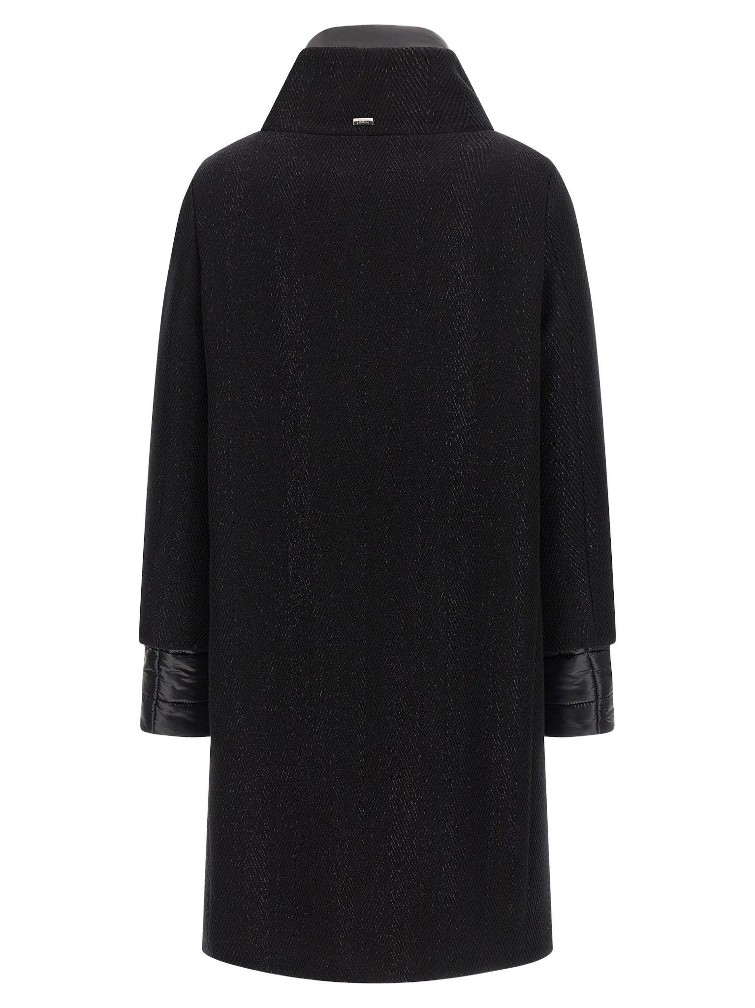 Lamé thread and wool coat Black Coats, Trench