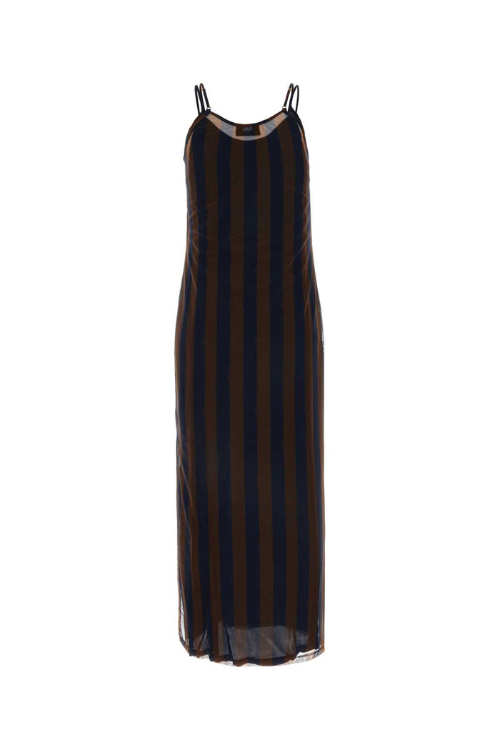 Printed Stretch Tulle Dress Cocoanavy Abiti