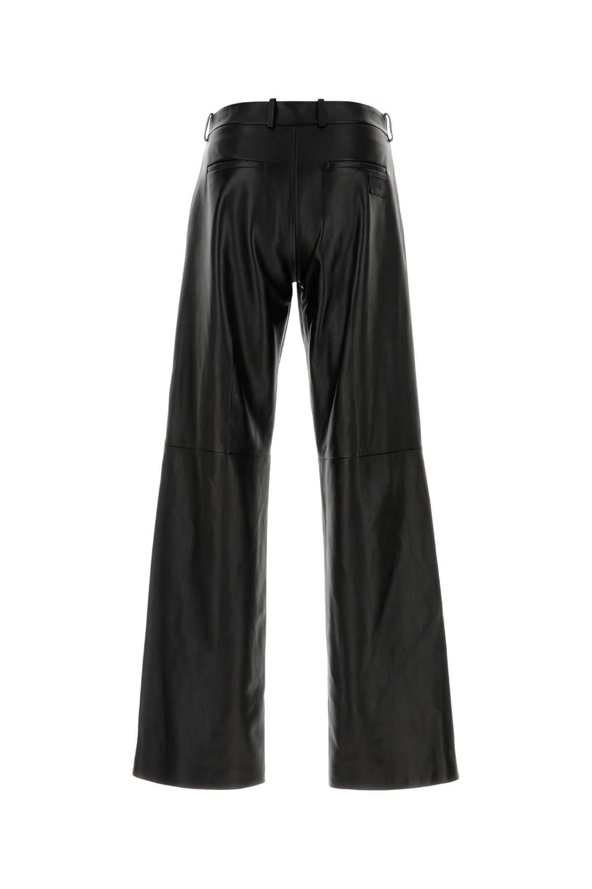 Black Nappa Leather Pant Exterior: Lamb Pantaloni