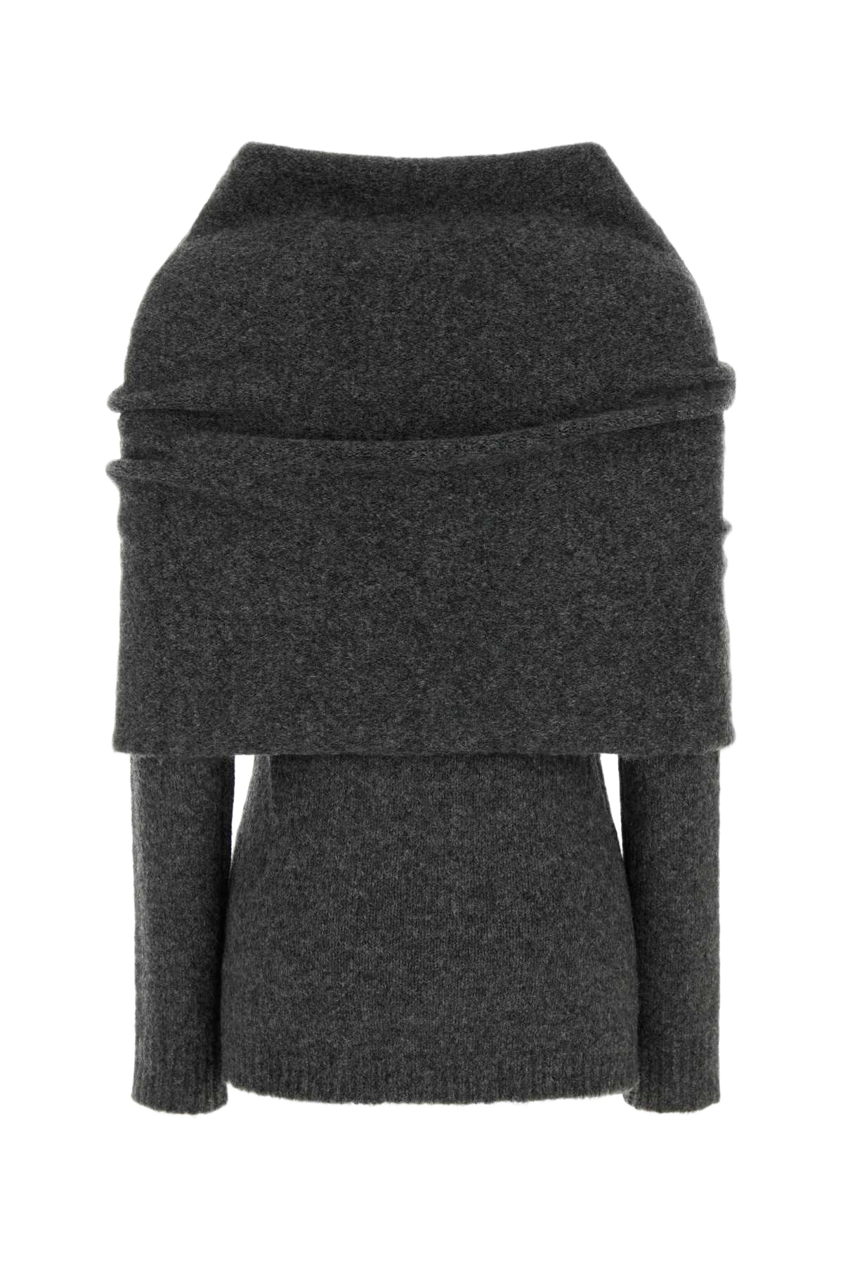 Grey Wool Blend Sweater Smoke Maglieria
