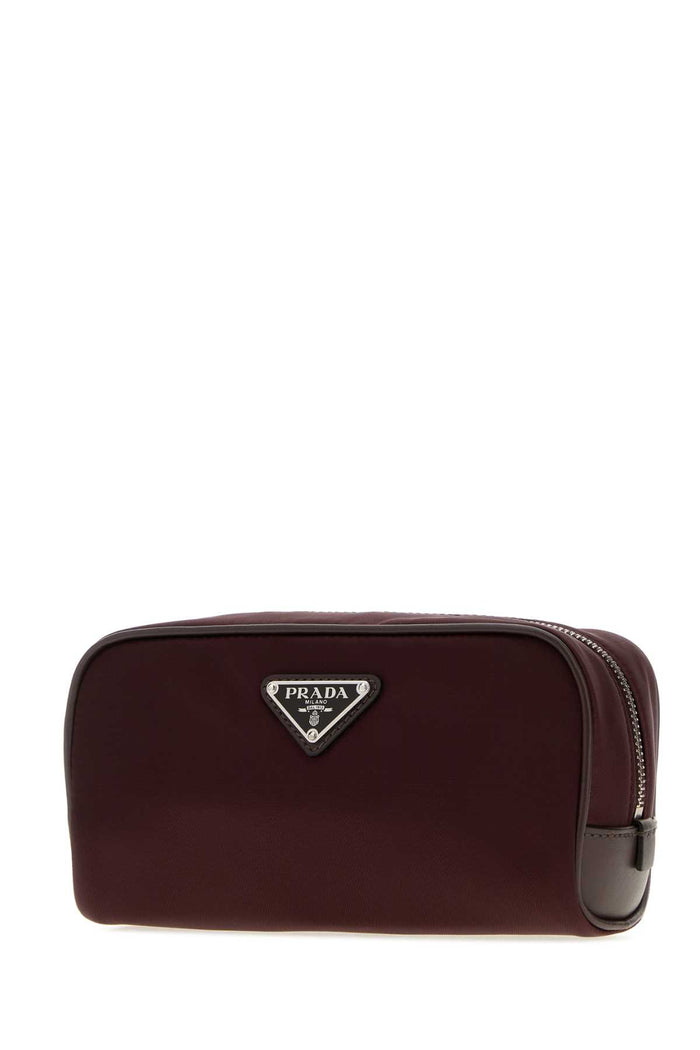 Aubergine Fabric Beauty Case Bordeaux