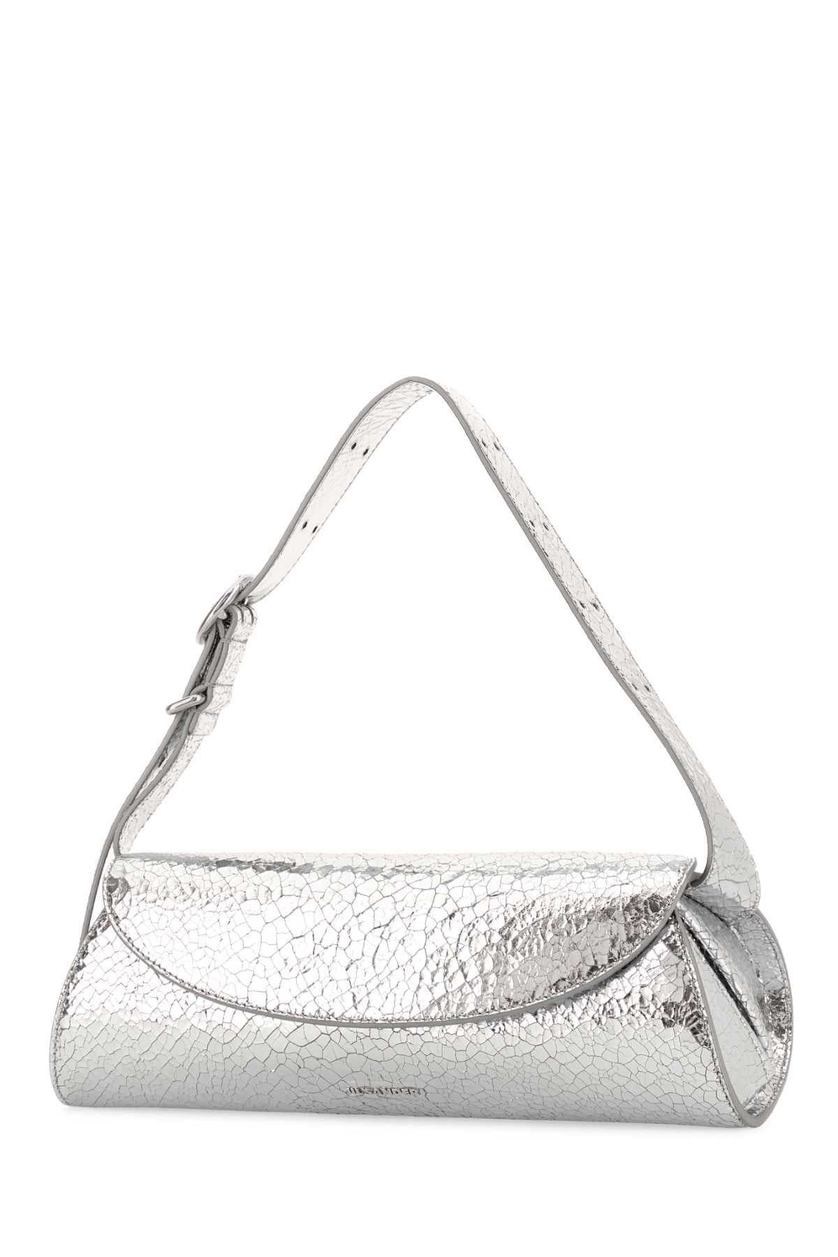 Silver Leather Cannolo Crossbody Bag Atlanticdeep Borse A Tracolla