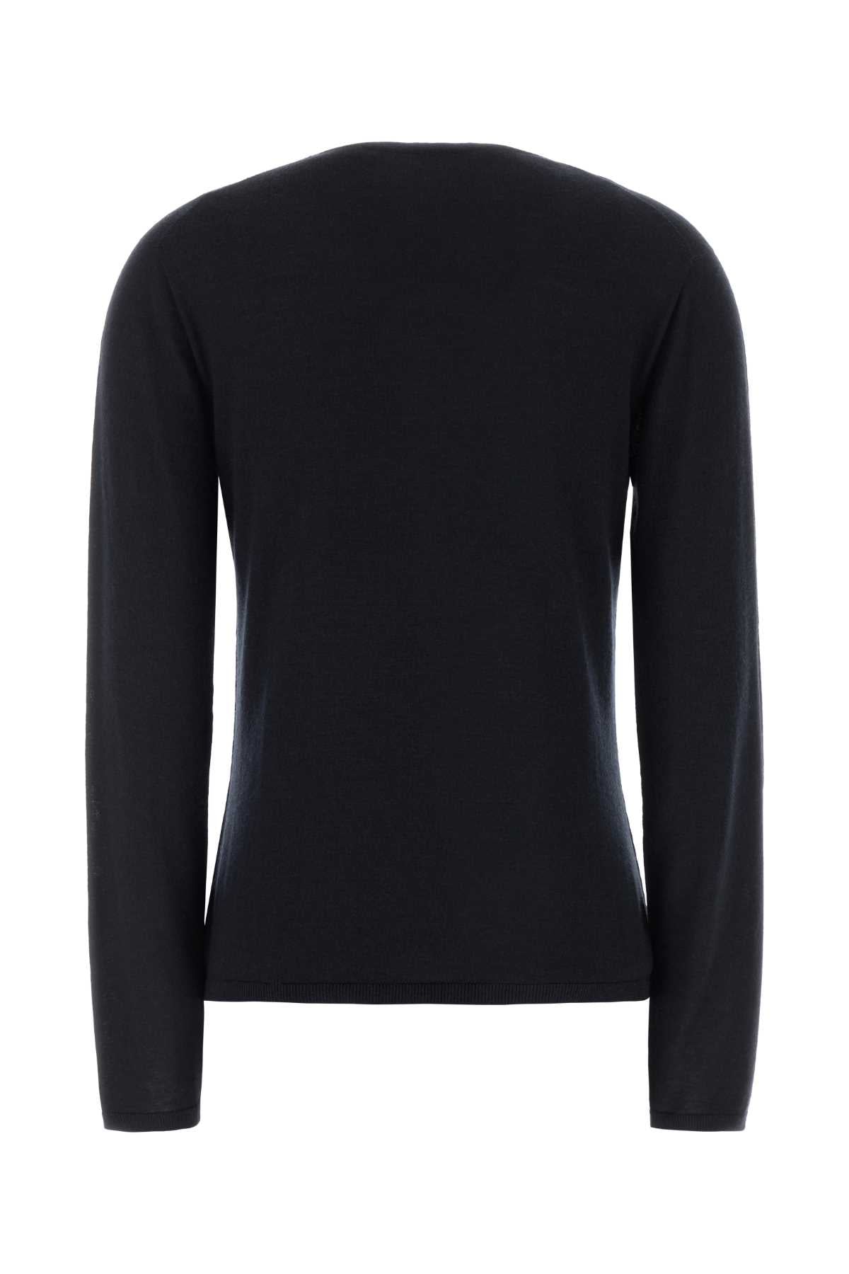Midnight Blue Cashmere Mxpittura Sweater Blu Marino Exterior: Maglieria
