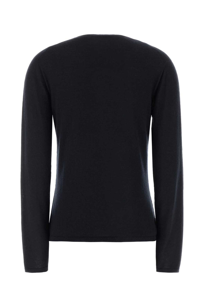 Midnight Blue Cashmere Mxpittura Sweater Blu Marino Exterior: Maglieria