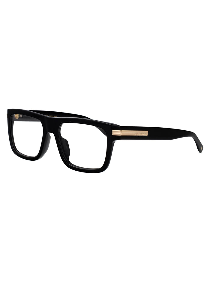 D2 0200-G Black Acetate Optical