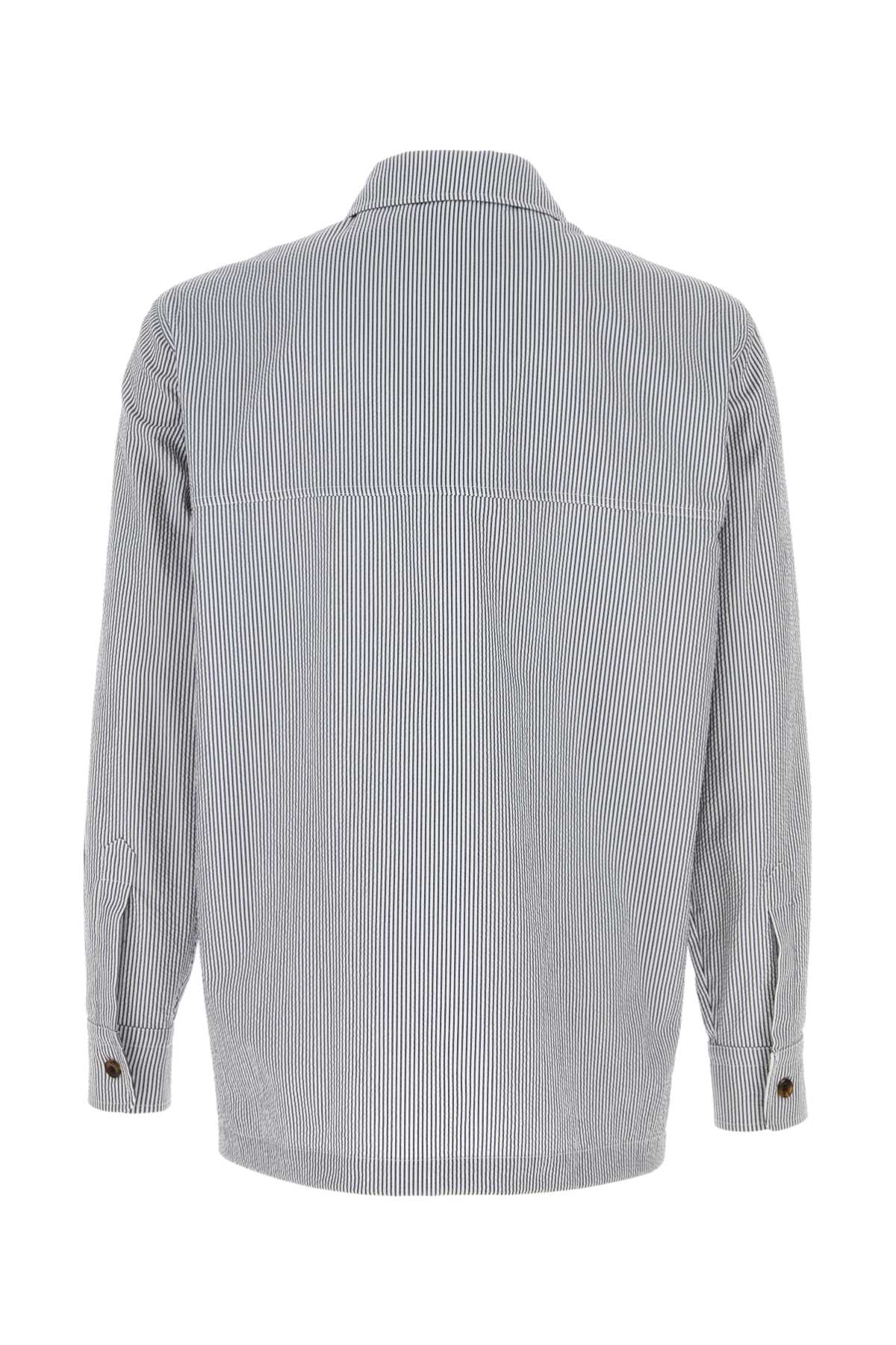 Embroidered Polyester Blend Giovanni Shirt Blubianco Exterior: Cotton Camicie