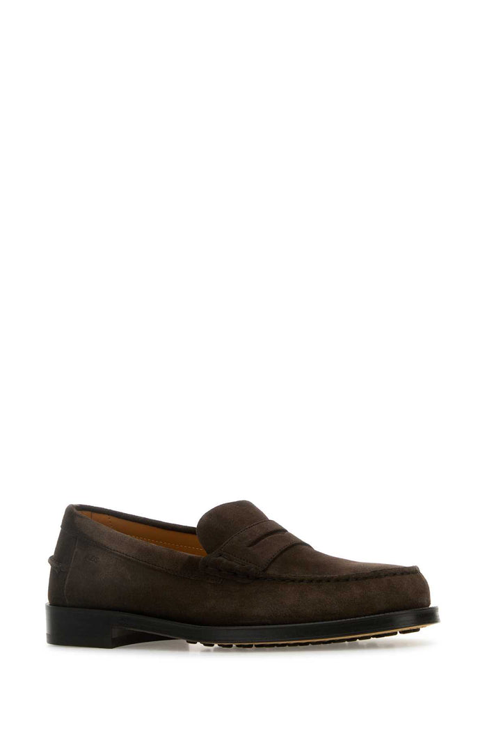 Dark Brown Suede Loafers Testamoro Mocassini