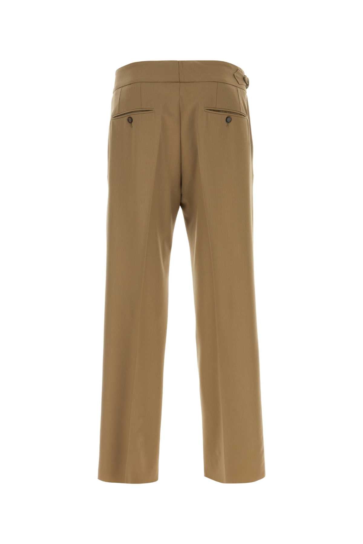 Biscuit Stretch Wool Pant Makeupscuro Exterior: Virgin Elastan Pantaloni