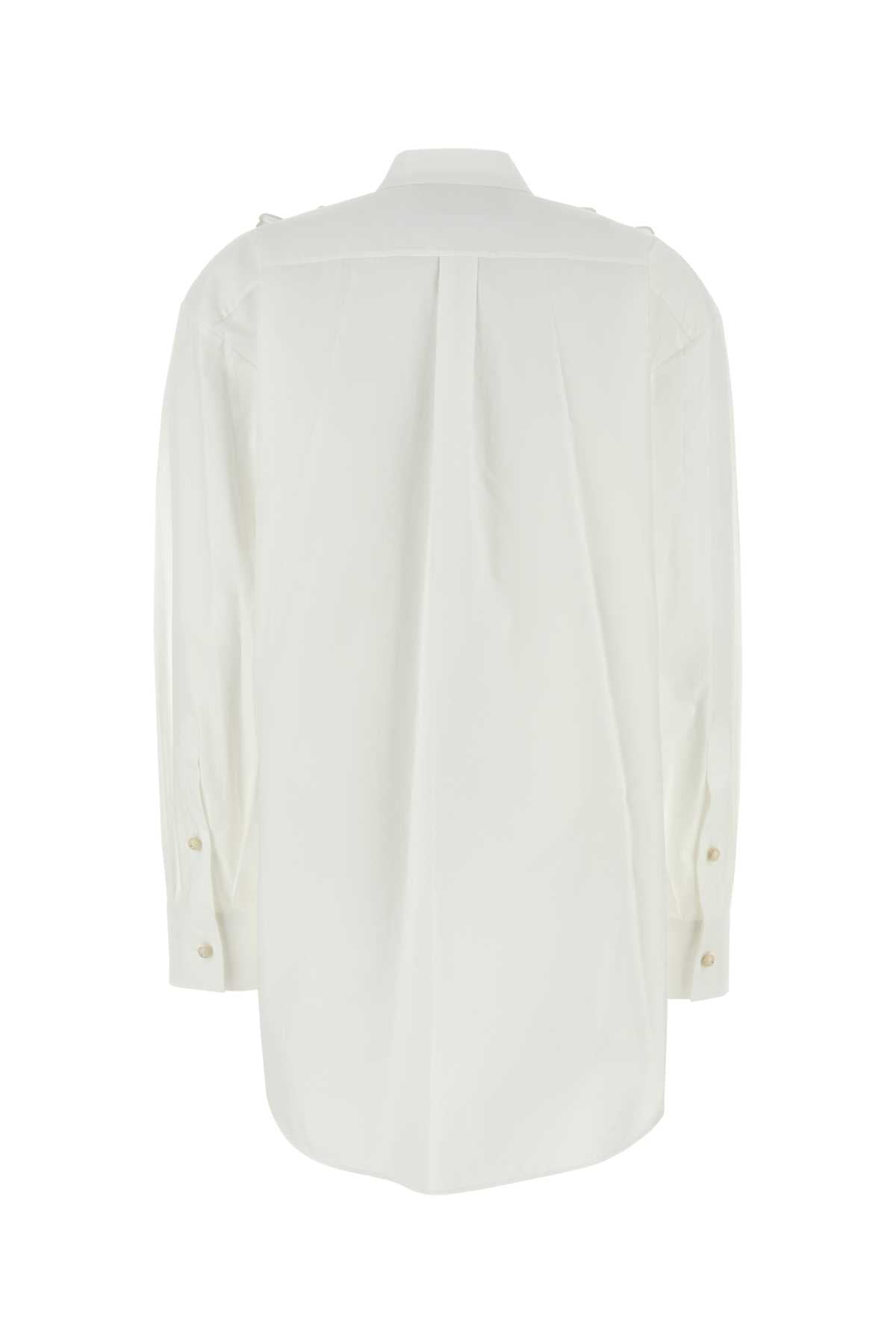 White Poplin Shirt Biancomulticolor Exterior: Cotton Camicie