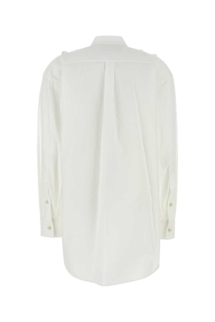 White Poplin Shirt Biancomulticolor Exterior: Cotton Camicie