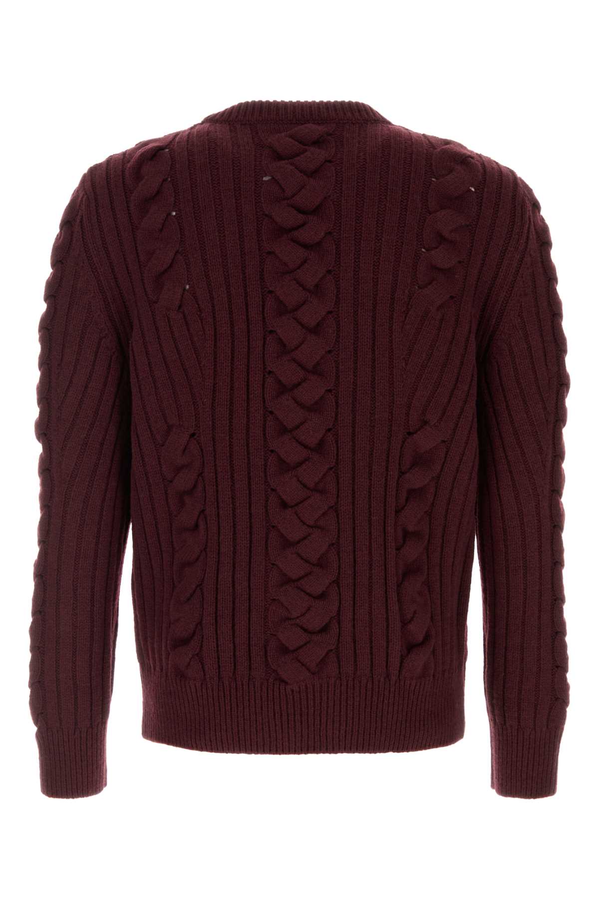 Burgundy Wool Blend Sweater Madder Mix Maglie