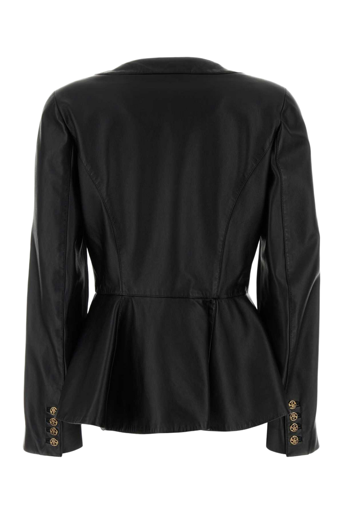 Black Leather Jacket Exterior: Lamb Lining: Cupro Giacche In Pelle