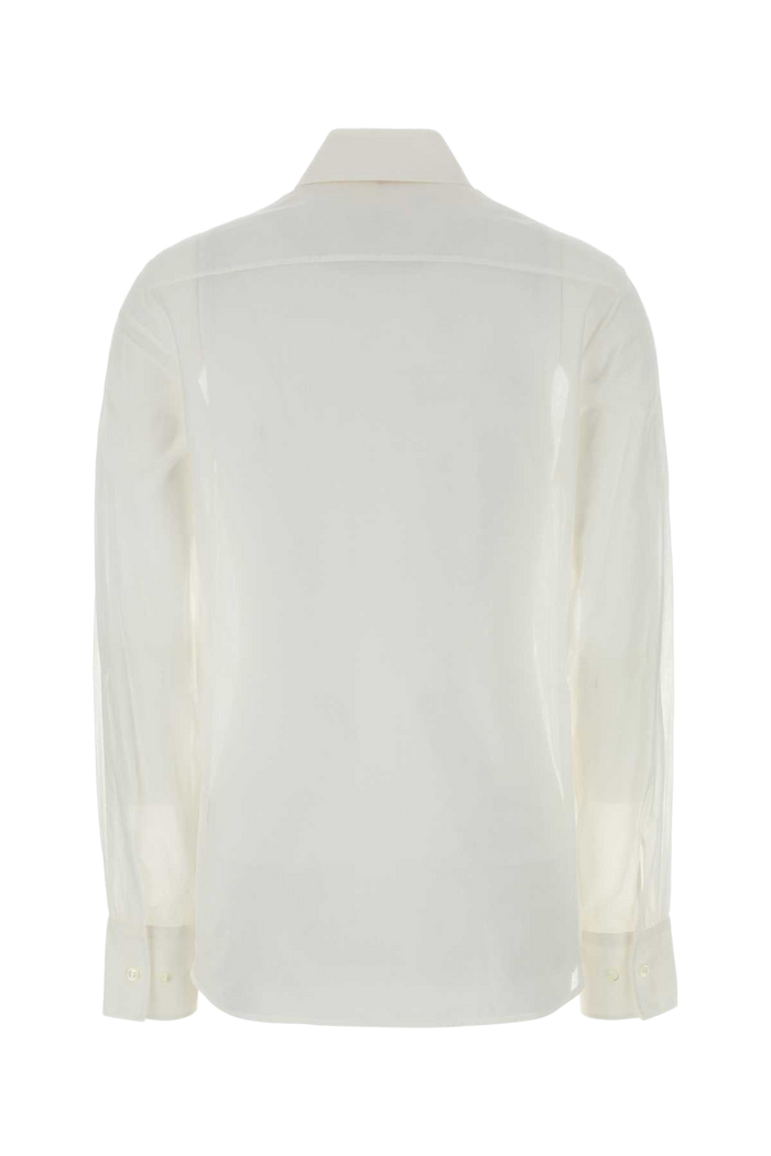 White Cotton Shirt Bianco Exterior: Camicie