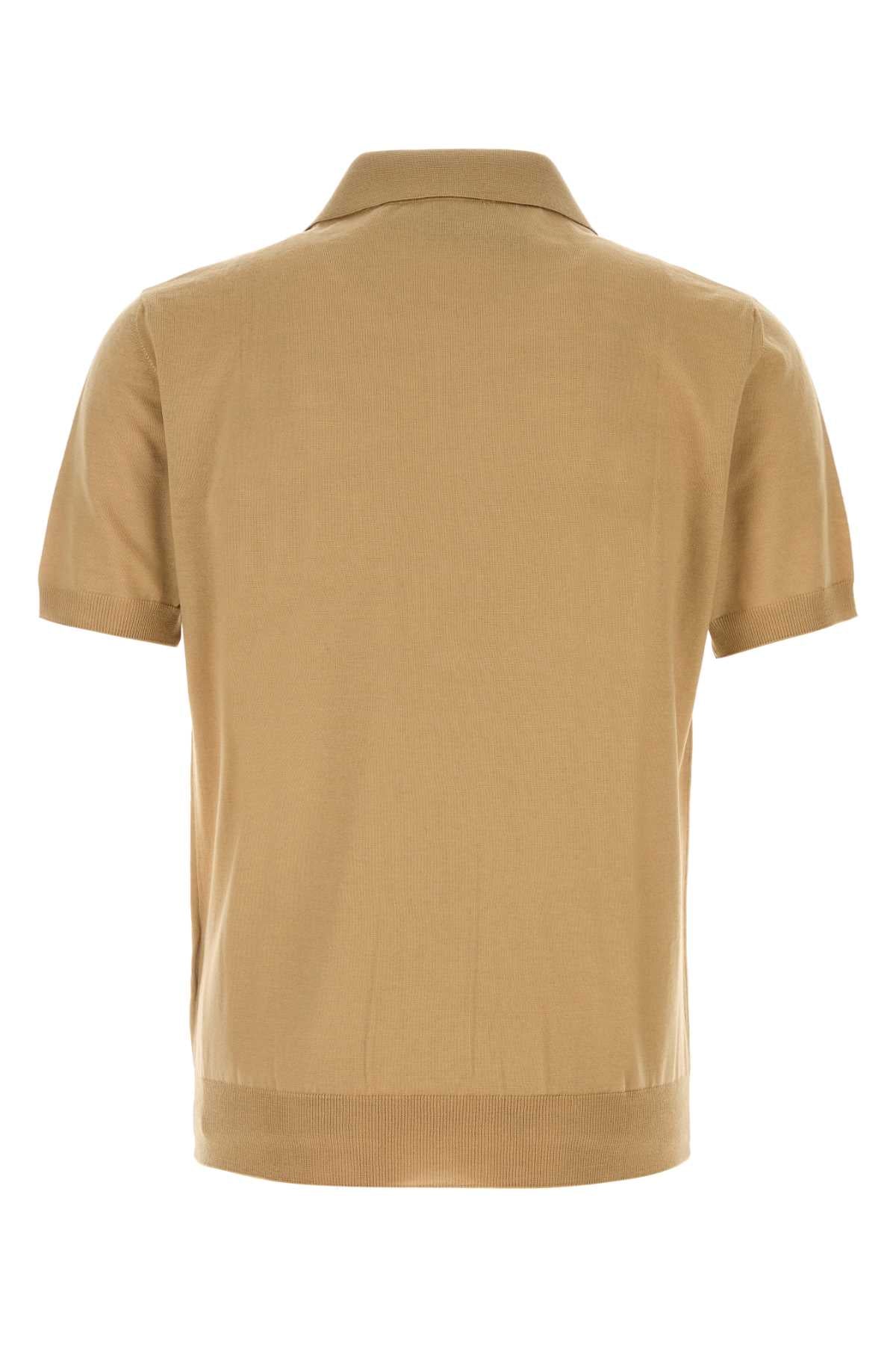 Beige Virgin Wool Polo