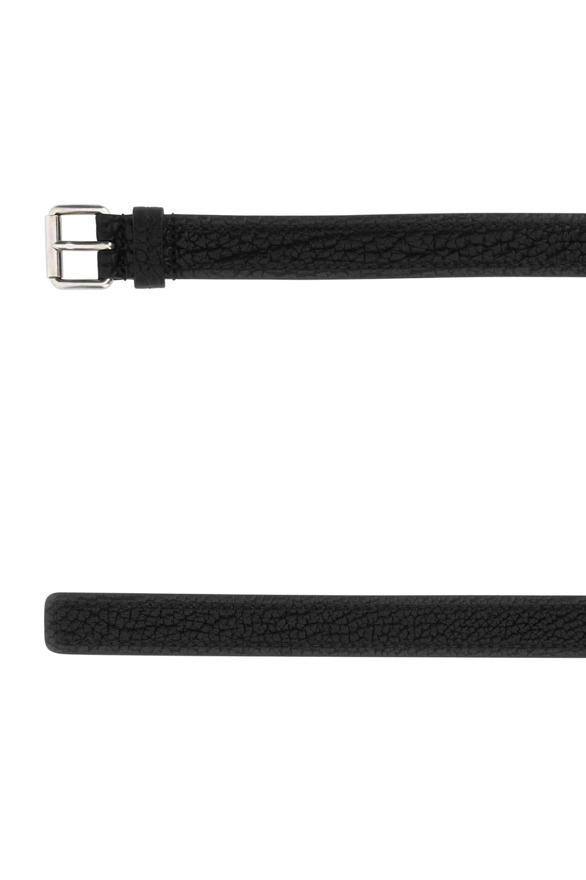 Black Leather Belt F0002 Cinture