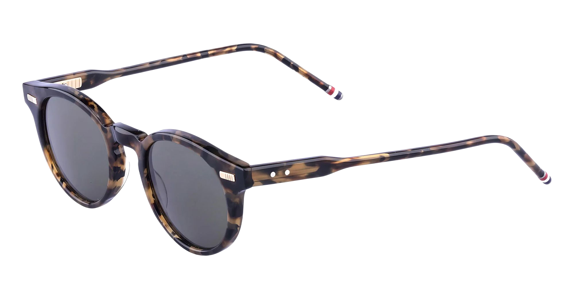 Round - Dark Brown Acetate Sunglasses