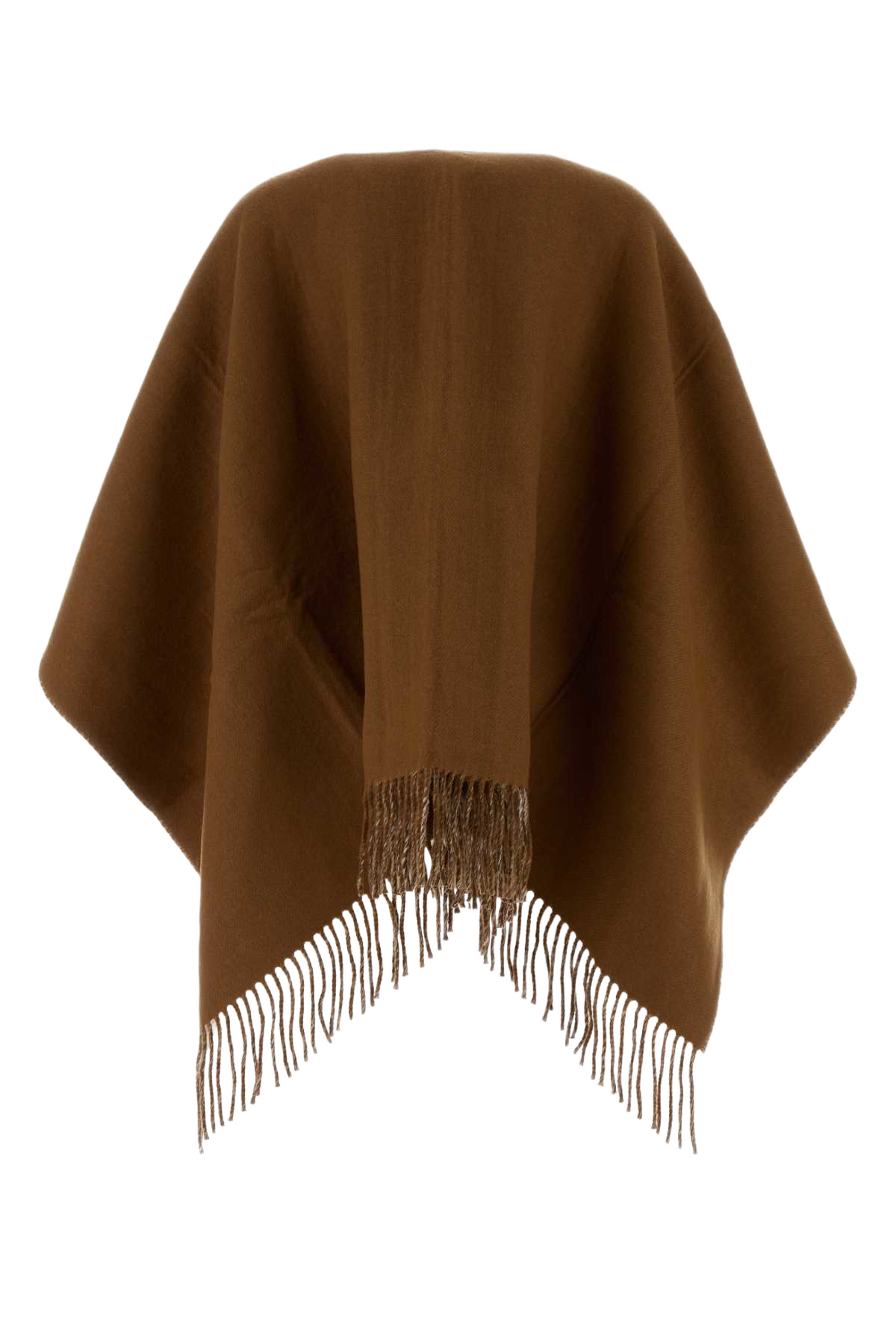 Biscuit Wool Blend Reversible Cape Cammello+multicolor Exterior: Cashmere Cappotti