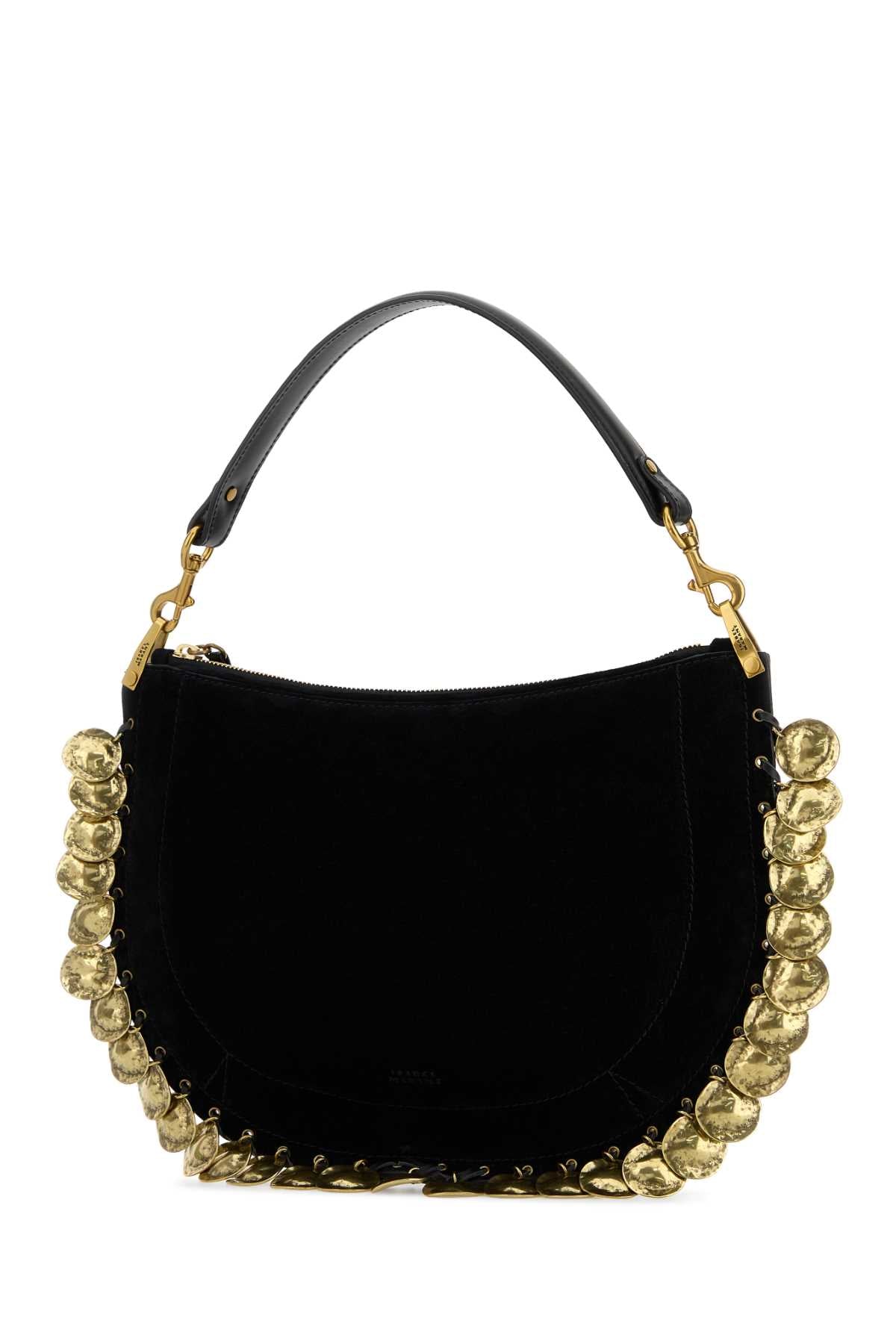 Black Suede Oskan Shoulder Bag Borse A Mano