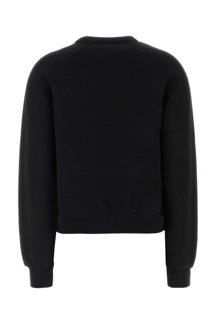 Black Cotton Sweatshirt Exterior: Felpe