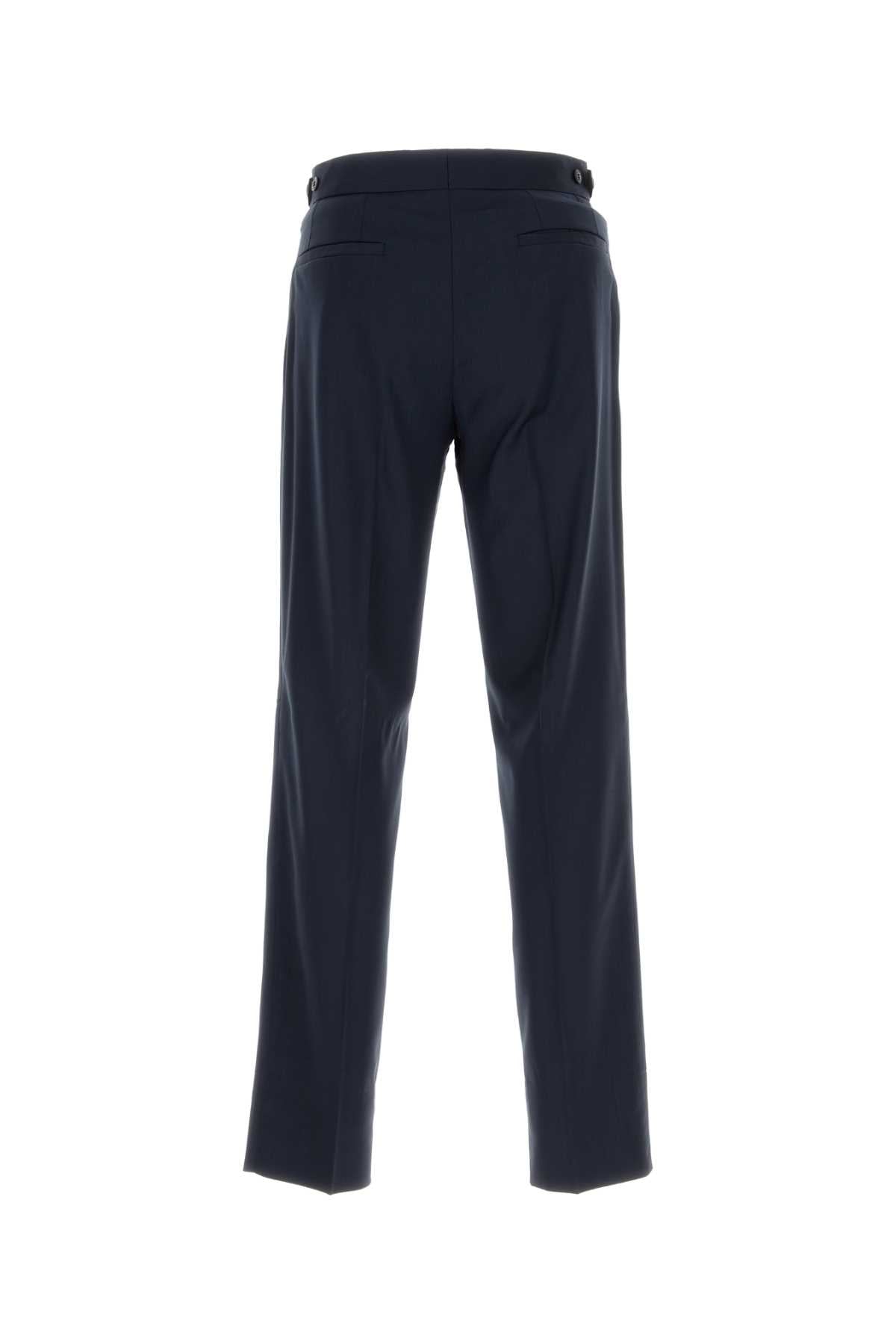 Midnight Blue Stretch Wool Pant 4200 Exterior: Elastane Pantaloni
