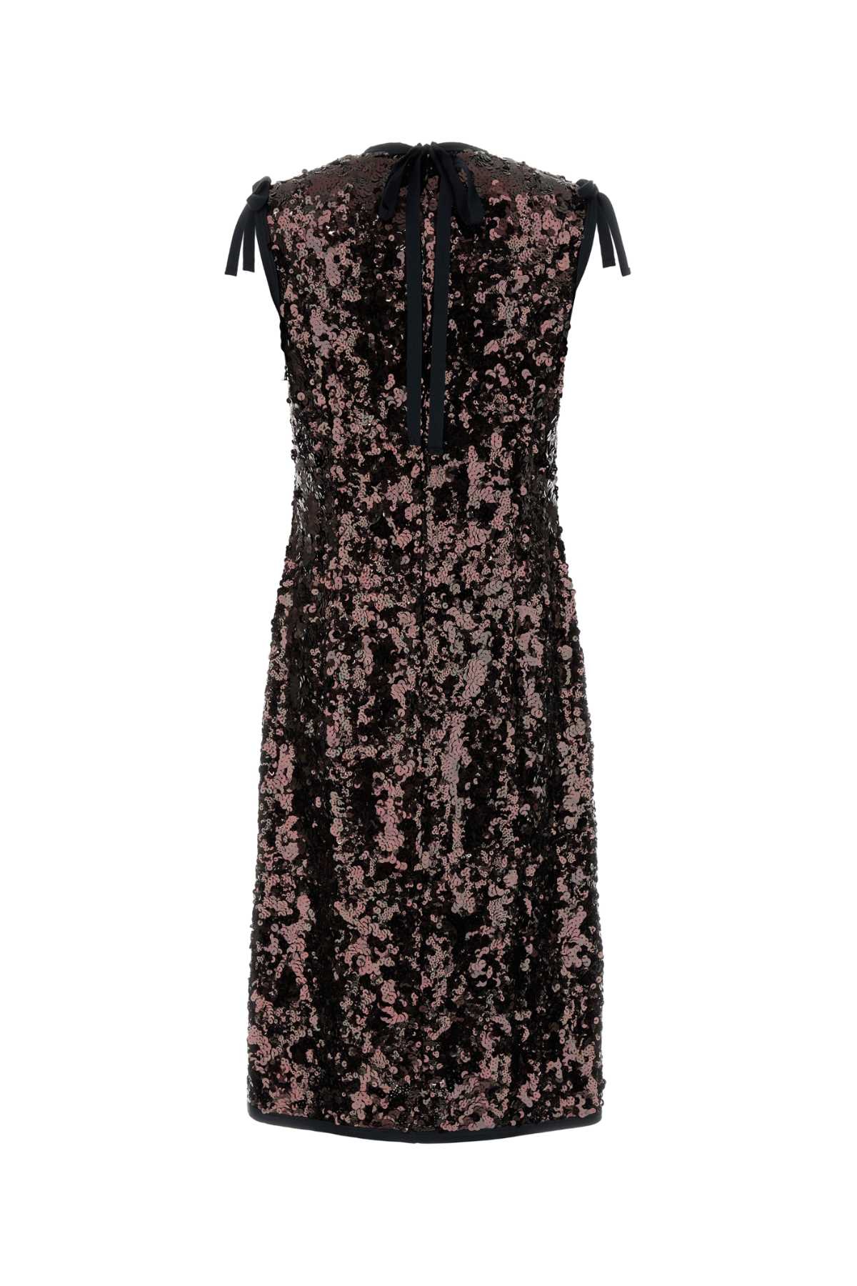 Brown Sequins Dress Vinaccia Pa-plasticpolyester Abiti