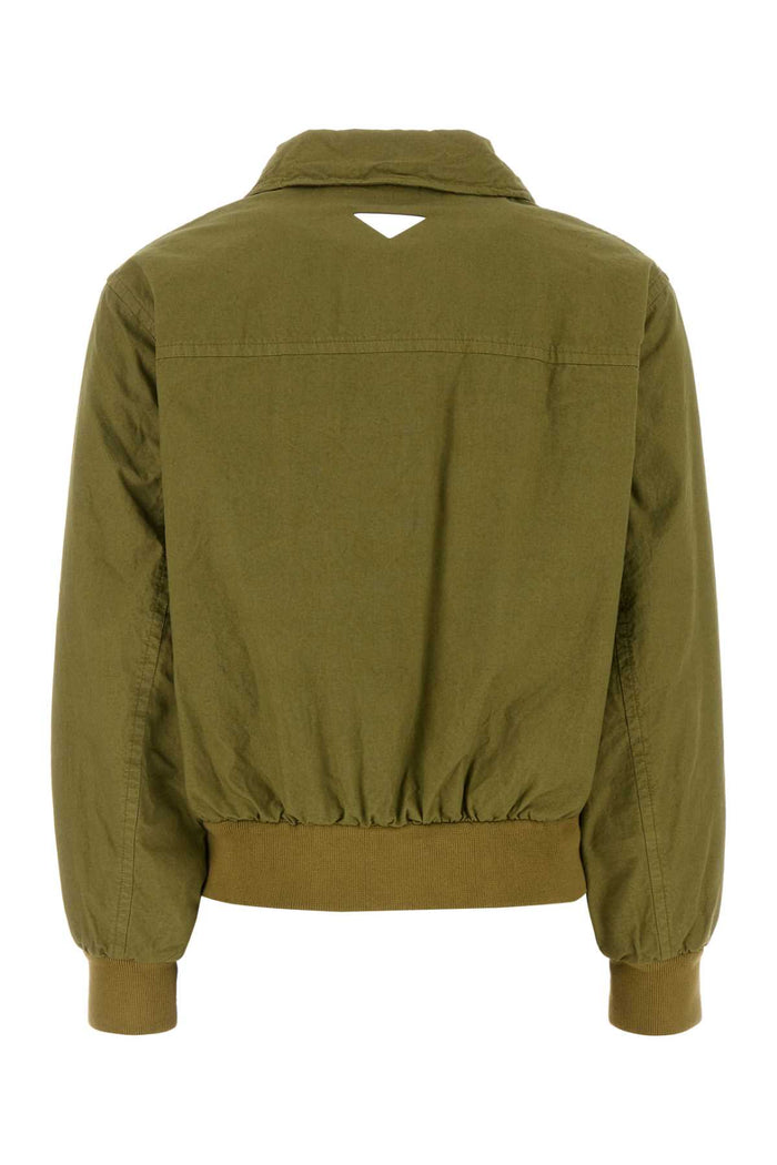 Army Green Cotton Jacket Oliva Giubbini