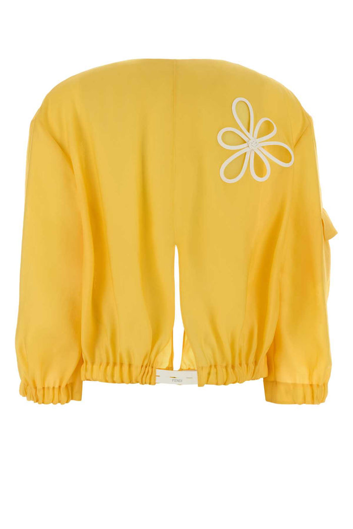 Yellow Organza Jacket Polline-26 Giacche E Gilet