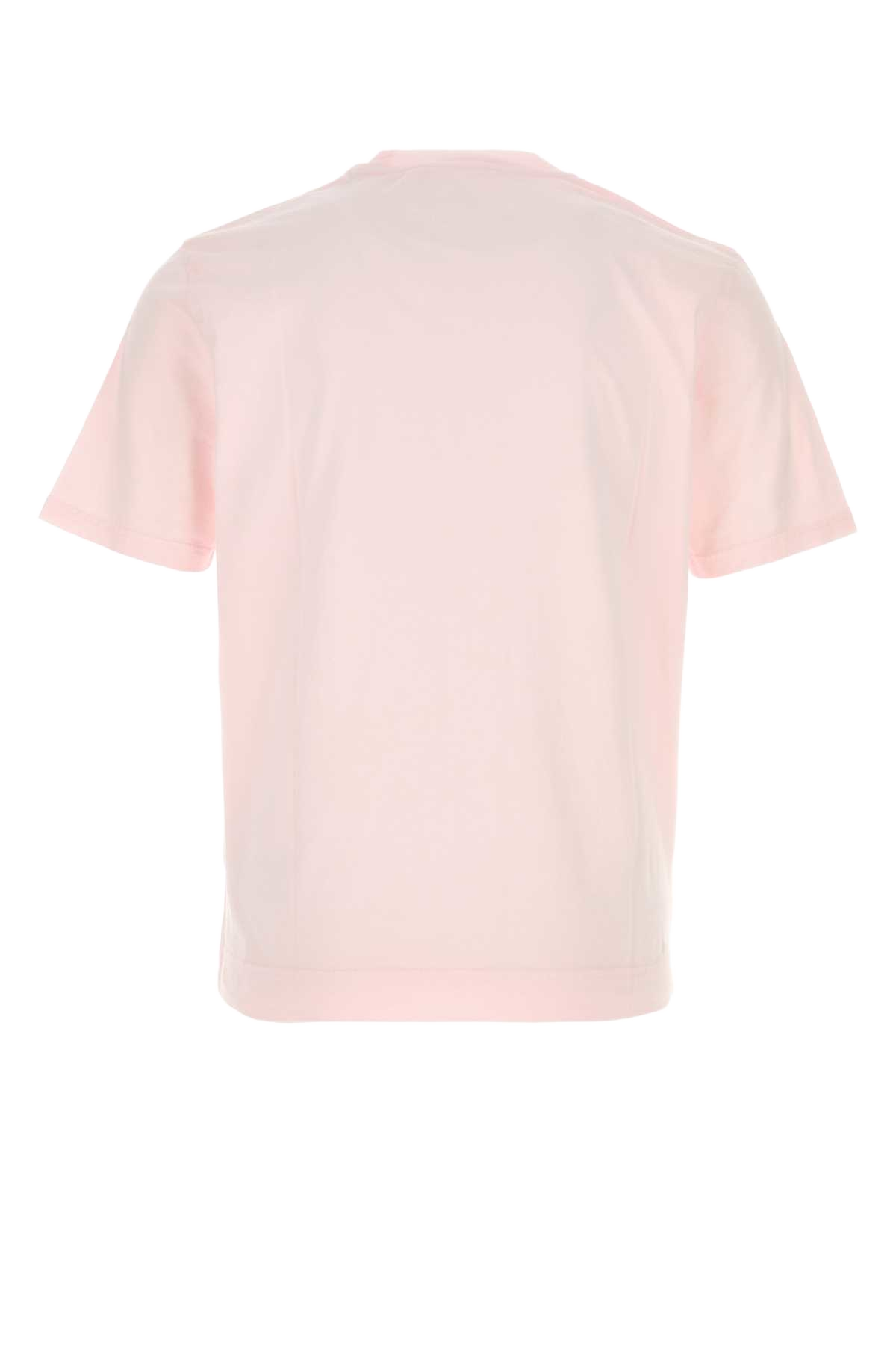 Pink Cotton T-Shirt Rosa Exterior