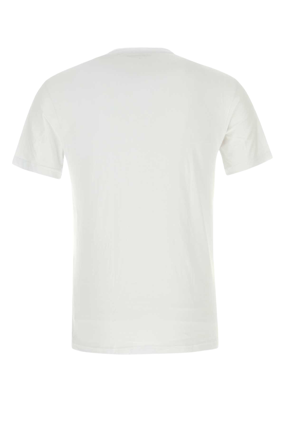 White Stretch Cotton T-Shirt Exterior: Elastane Intimo